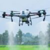 Official DJI Agras T50 agricultural spraying drone package showing the retail price investment value for commercial farming setups.